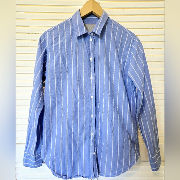 Everlane Womens Button Up Shirt Striped Long Sleeve - Picture 2 of 6